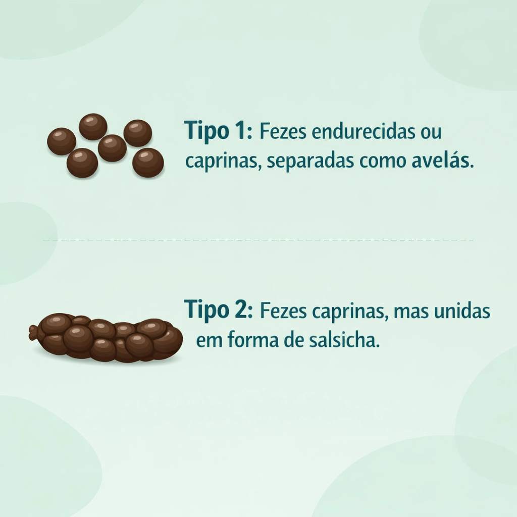 fezes de padrão constipação