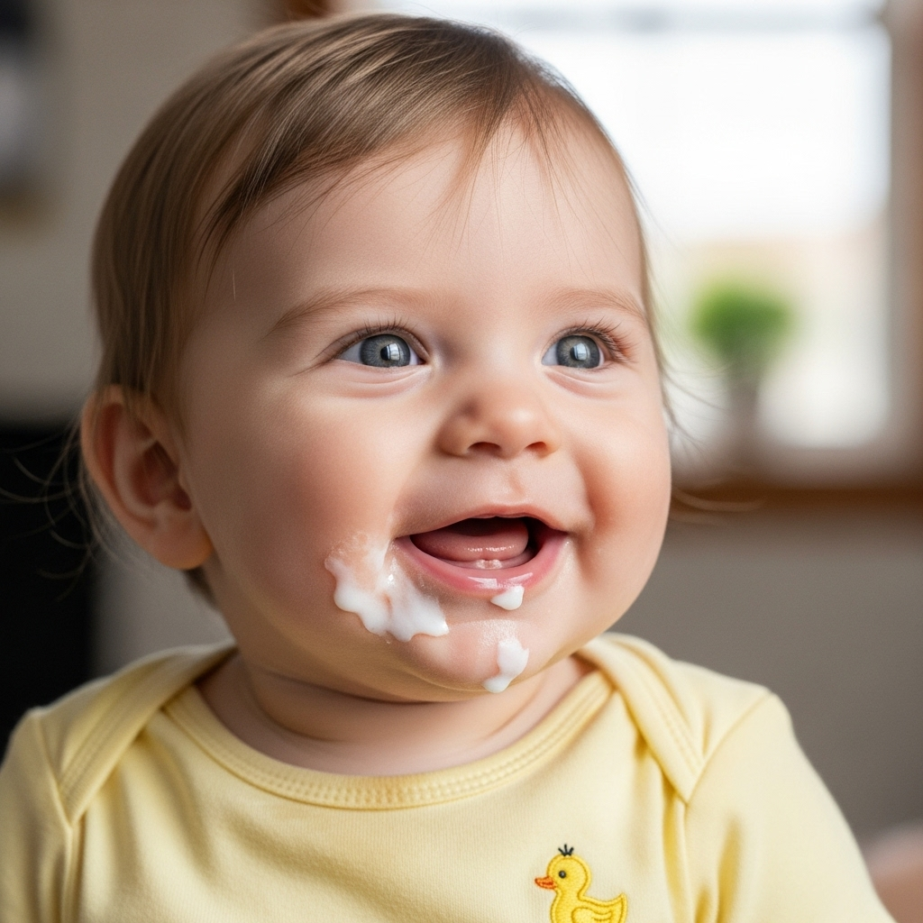 bebe com refluxo / regurgitador feliz